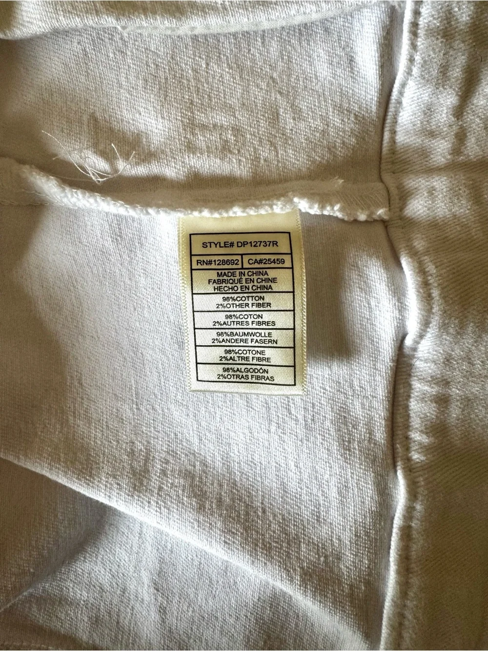 NWT Steve Madden white denim moto jacket L - Picture 12 of 14